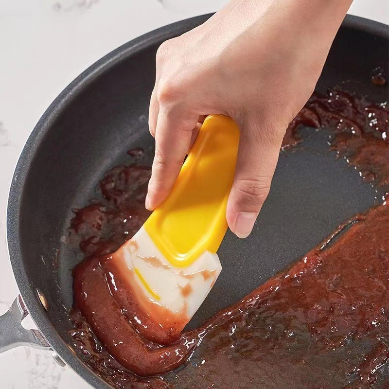 Silicone Pan Scraper Spatula – Flexible Non-Scratch Kitchen Scraping Tool
