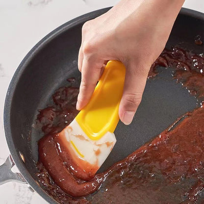 Silicone Pan Scraper Spatula – Flexible Non-Scratch Kitchen Scraping Tool