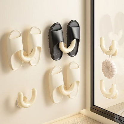 Wall-Mounted Slipper Holder – Space-Saving Adhesive Shoe Rack