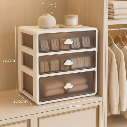 Clear Drawer Storage Organizer – Stackable Desktop Cabinet