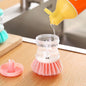 Soap Dispensing Dish Brush – One-Hand Kitchen Scrub Brush