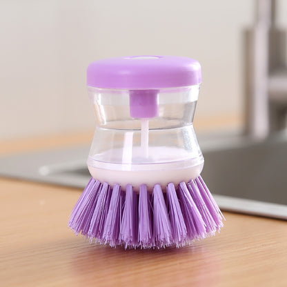 Soap Dispensing Dish Brush – One-Hand Kitchen Scrub Brush