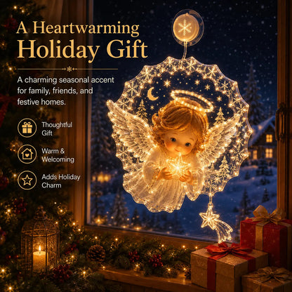 ✈️Last Day 50% OFF✨🎄Lighted Christmas Window Decoration with Suction Cup | Warm LED Window Light with Double-Layer Design & Multiple Festive Styles Flat Version✨