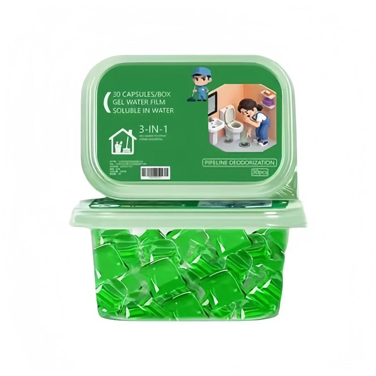 🫧 Drain Cleaning & Deodorizing Pods — Freshen Sinks, Tubs & Toilets | 30-Pack