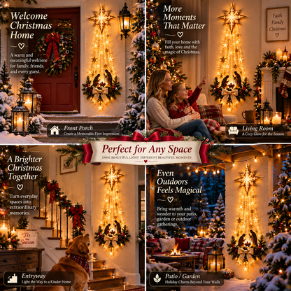 ✨ Last Day 49% OFF ✨ ✝️ Bethlehem Star – Lighted Nativity Wall Decor