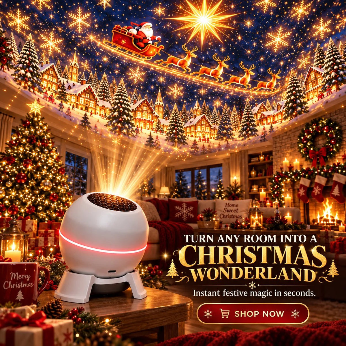 Turn Any Room Into a Christmas Wonderland – Holiday Projection Night Light