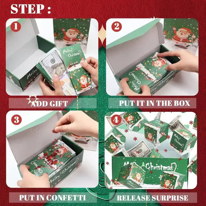 🎁Newly Surprise Box Gift Box - 🎄 Green Elk Santa Claus / Gift bag